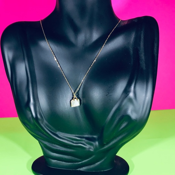 Opal Bag Handbag Crystal Necklace 18KGP - Picture 9 of 13